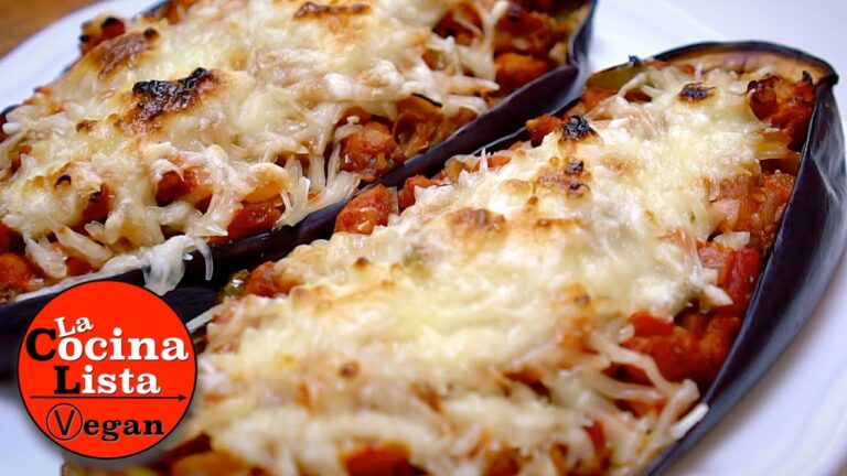 Deliciosos almuerzos vegetarianos con berenjenas