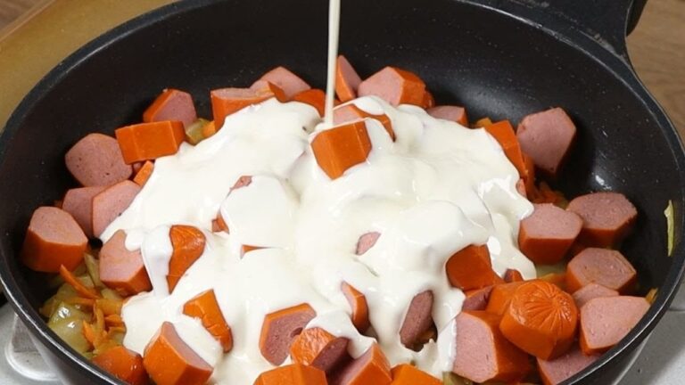 Deliciosos men&uacute;s de almuerzos con salchichas