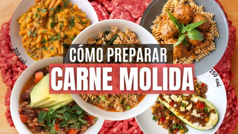 Deliciosos almuerzos nutritivos con carne picada